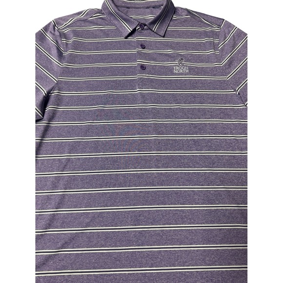 Cutter and Buck Troon North Golf Club Mens L Purple Polo Shirt Short Sleeve - Picture 6 of 10